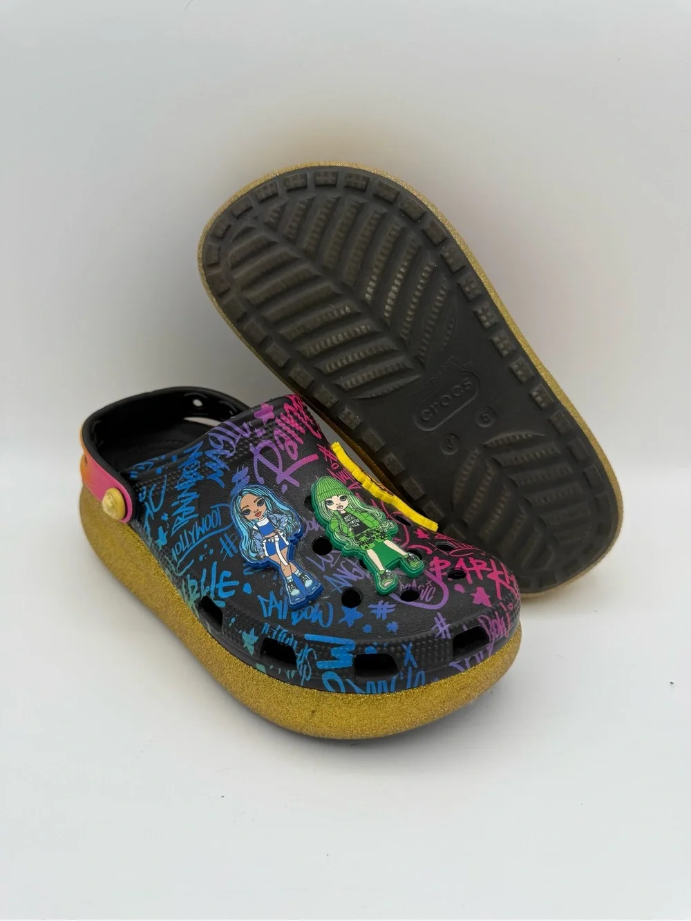 YOUTH Kids Crocs Rainbow High Platform Dolls Cutie Crush Slip-On Clogs Size J5